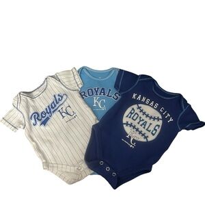 Kansas City Royals Baby Onesies Set